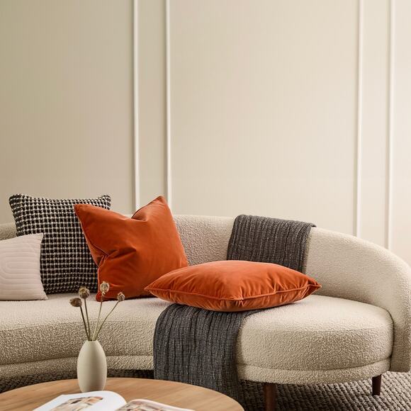 Article Ren Large Square Throw Pillow Black Weave Wool Textured Decor Cushion - Picture 5 of 11